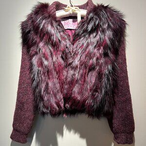 Tuleh Burgundy Jacket, Front Hook Closures, No Tags, Likely Sz S. Used-Very Good